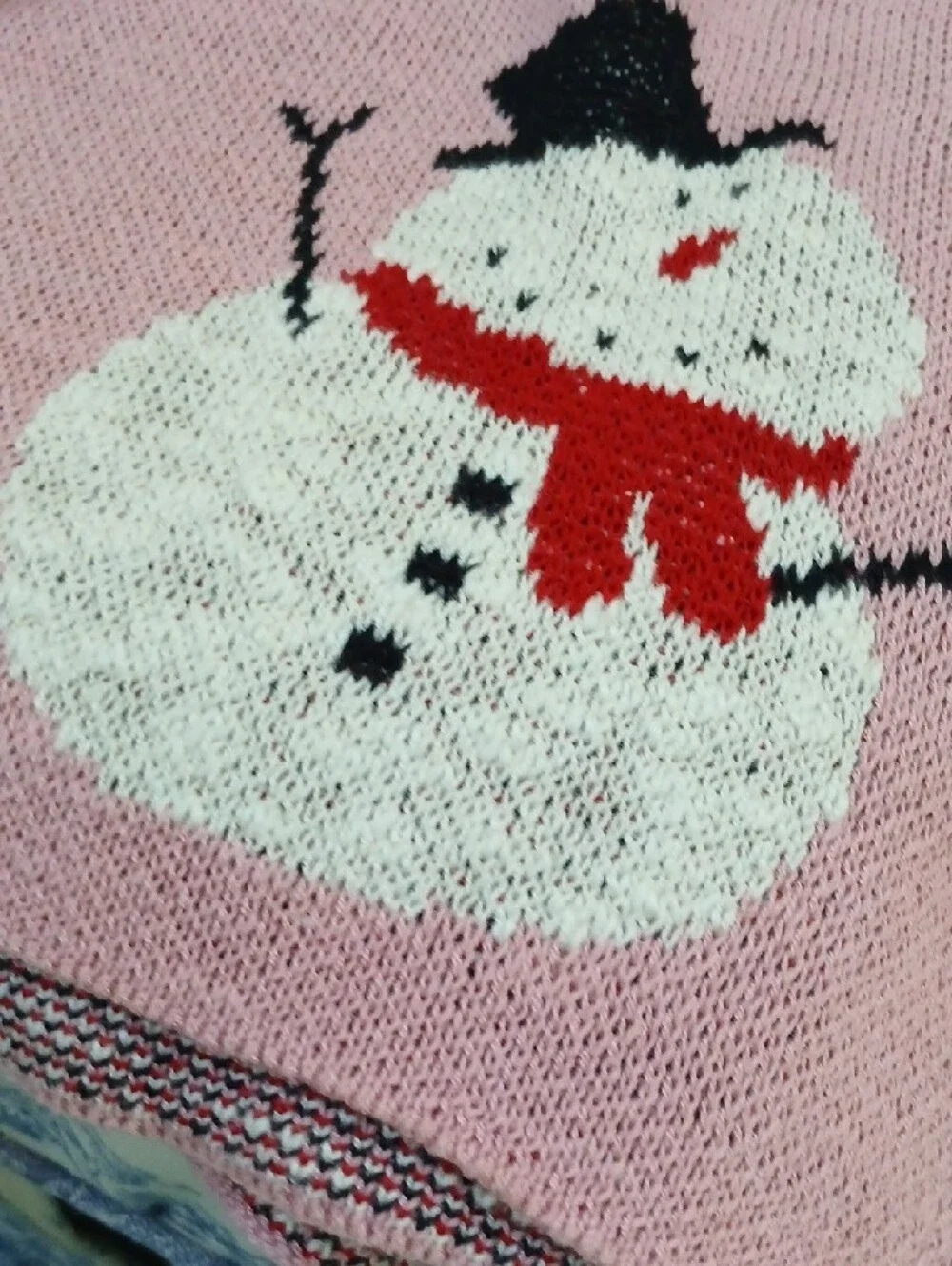 Nicole Miller Home NEW Pink Decorative Snowman COTTON Throw 50x70